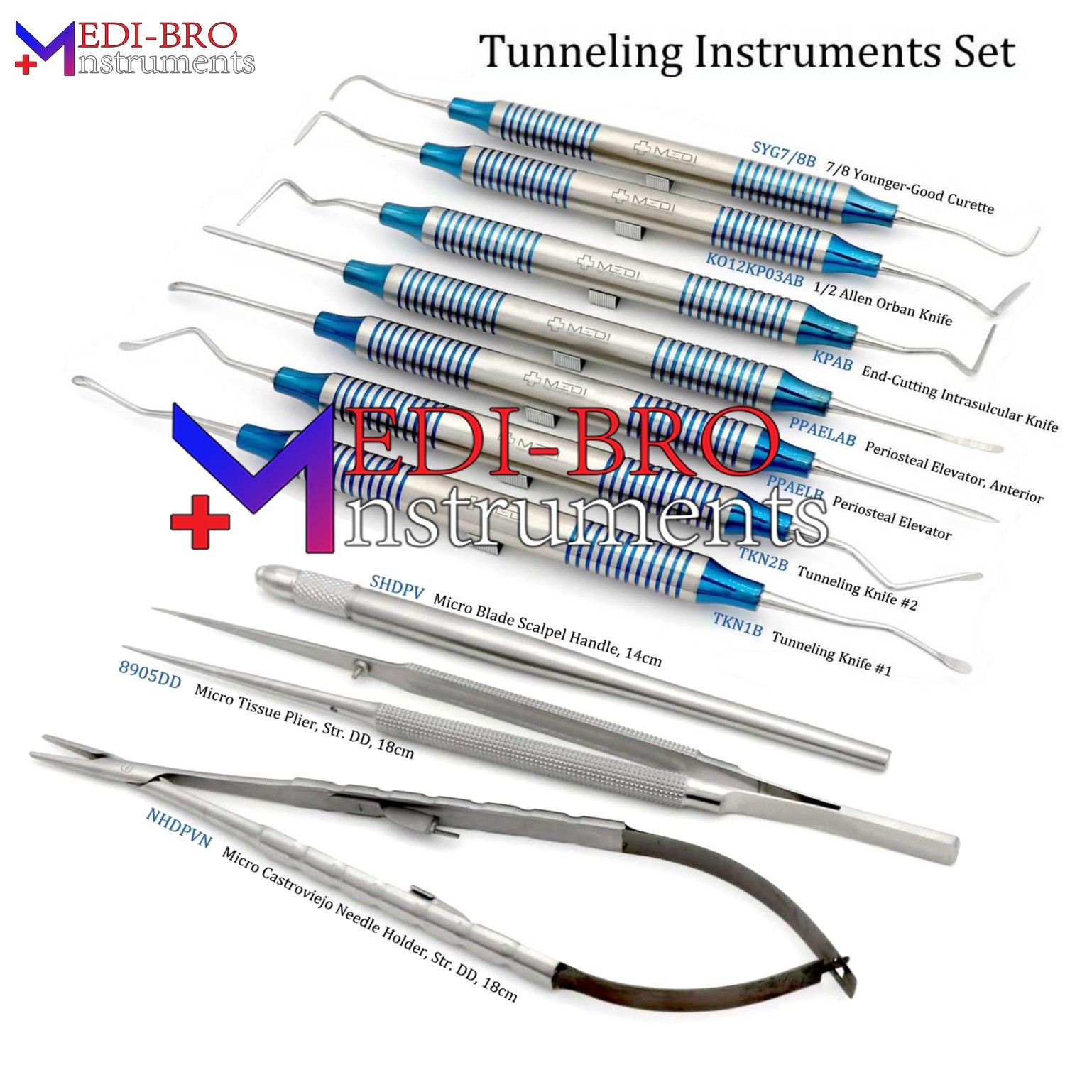 Tunneling Surgical Instrument Set – Dental & Periodontal Surgery Tools