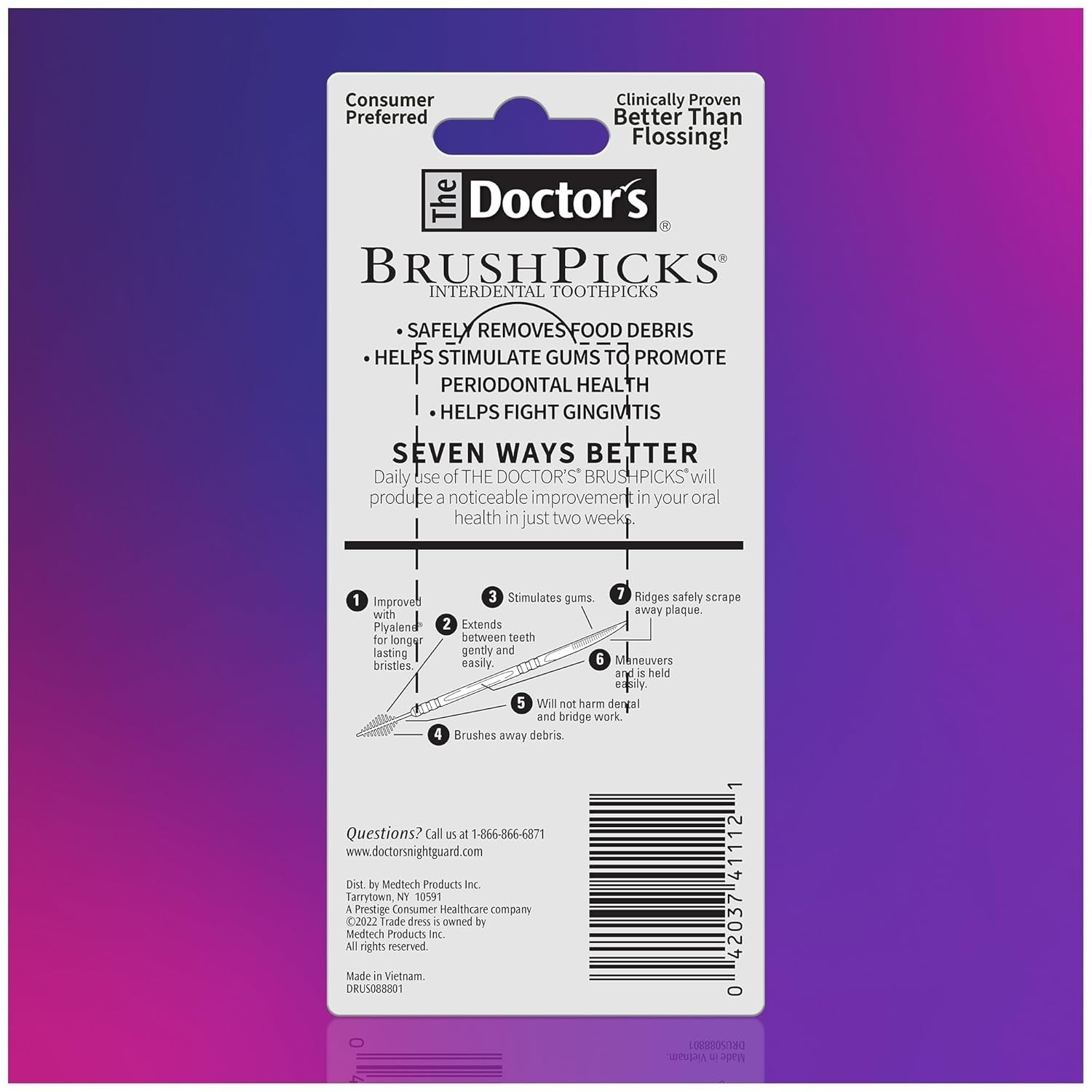 Gentle Interdental Brushes & Dental Pick Combo – 120 Toothpicks for Healthy Gums
