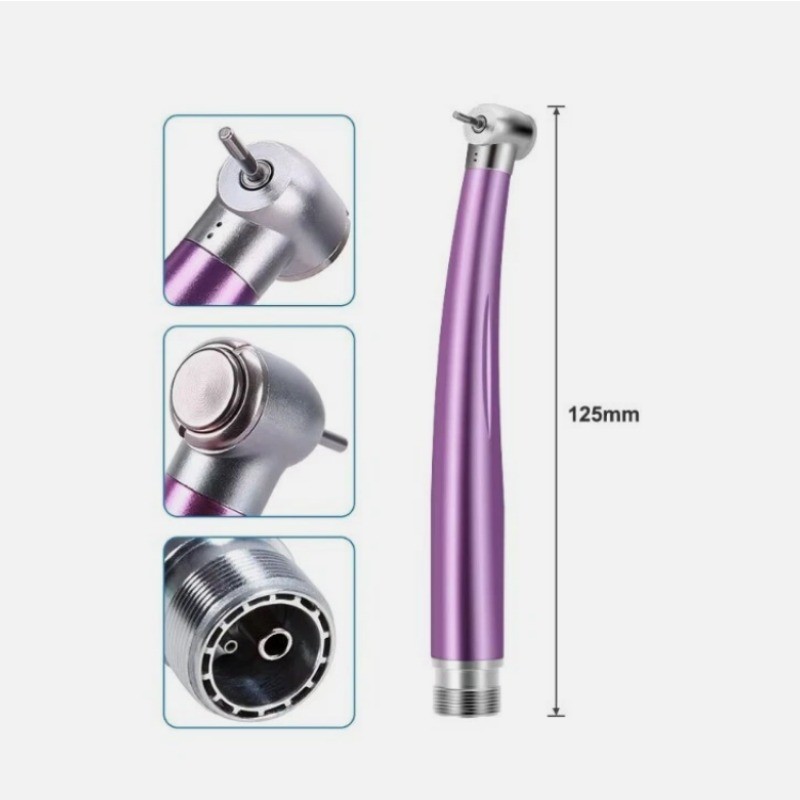 Dental High Speed Handpiece NSK Style Air Turbine 2/4 Holes Push Button Purple