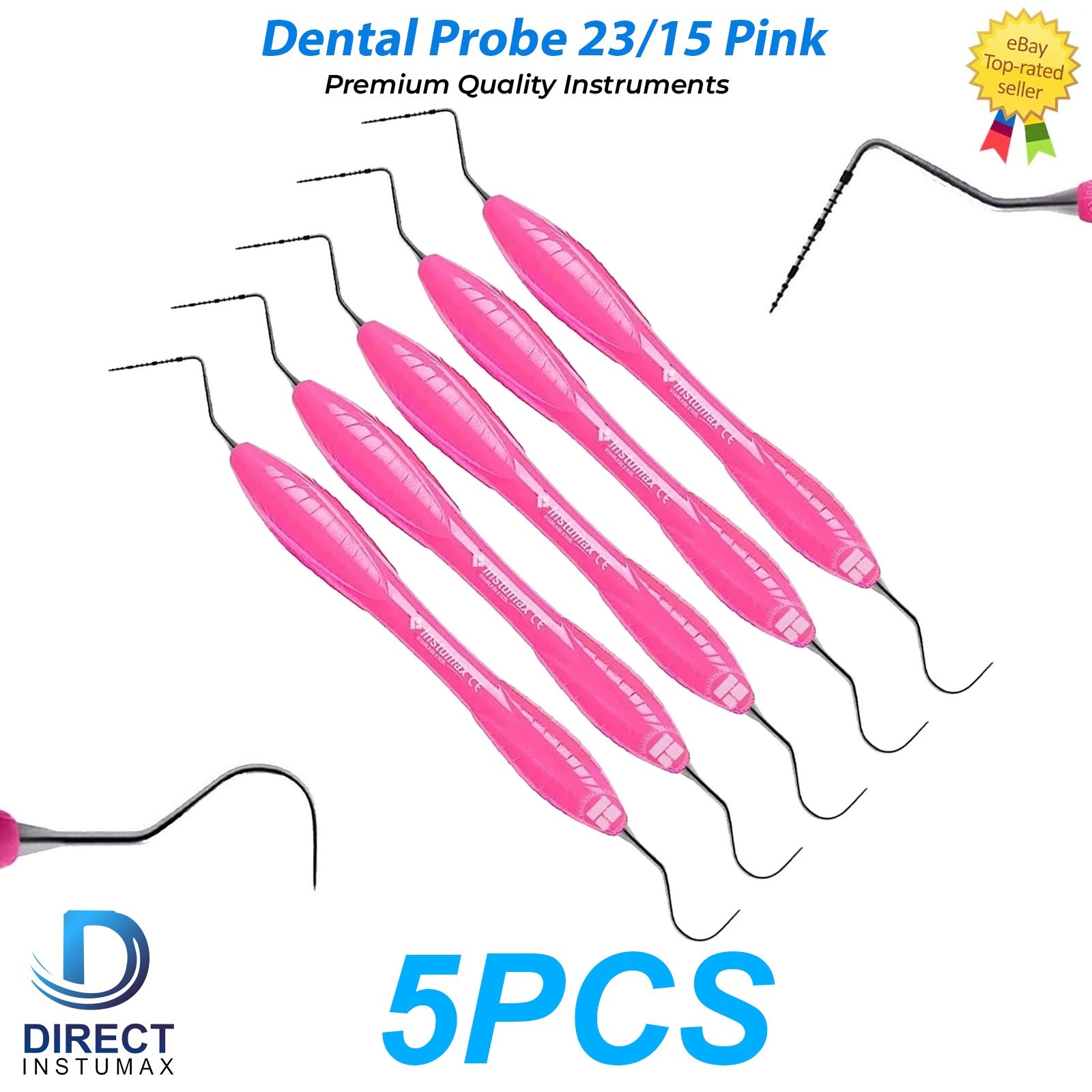 Dental Perio Explorer 23 Probe UNC 15 Color Marking Diagnostic Double Ended Tool