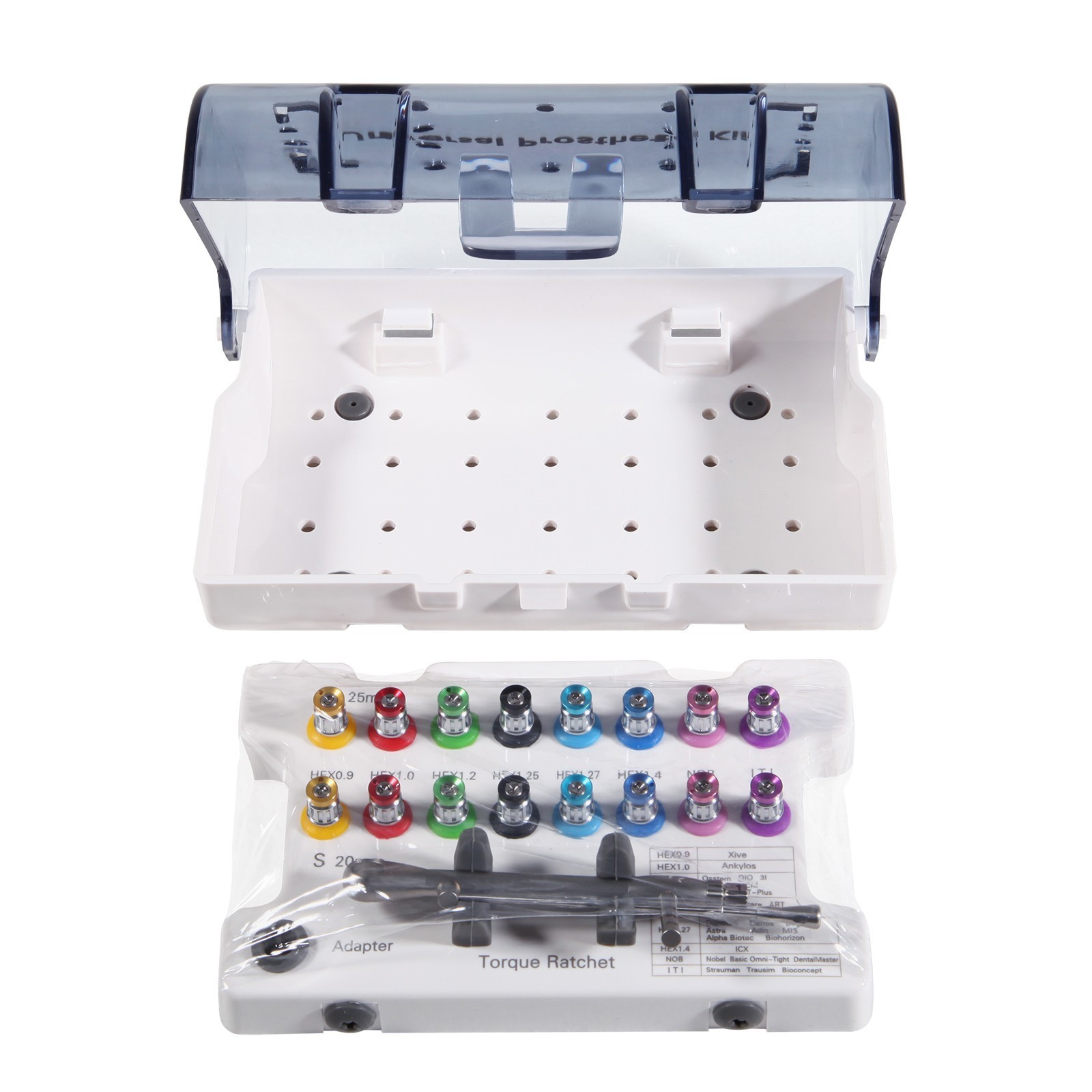 Dental Universal Implant Prosthetic Kit + Torque Wrench Screwdriver Hand Driver