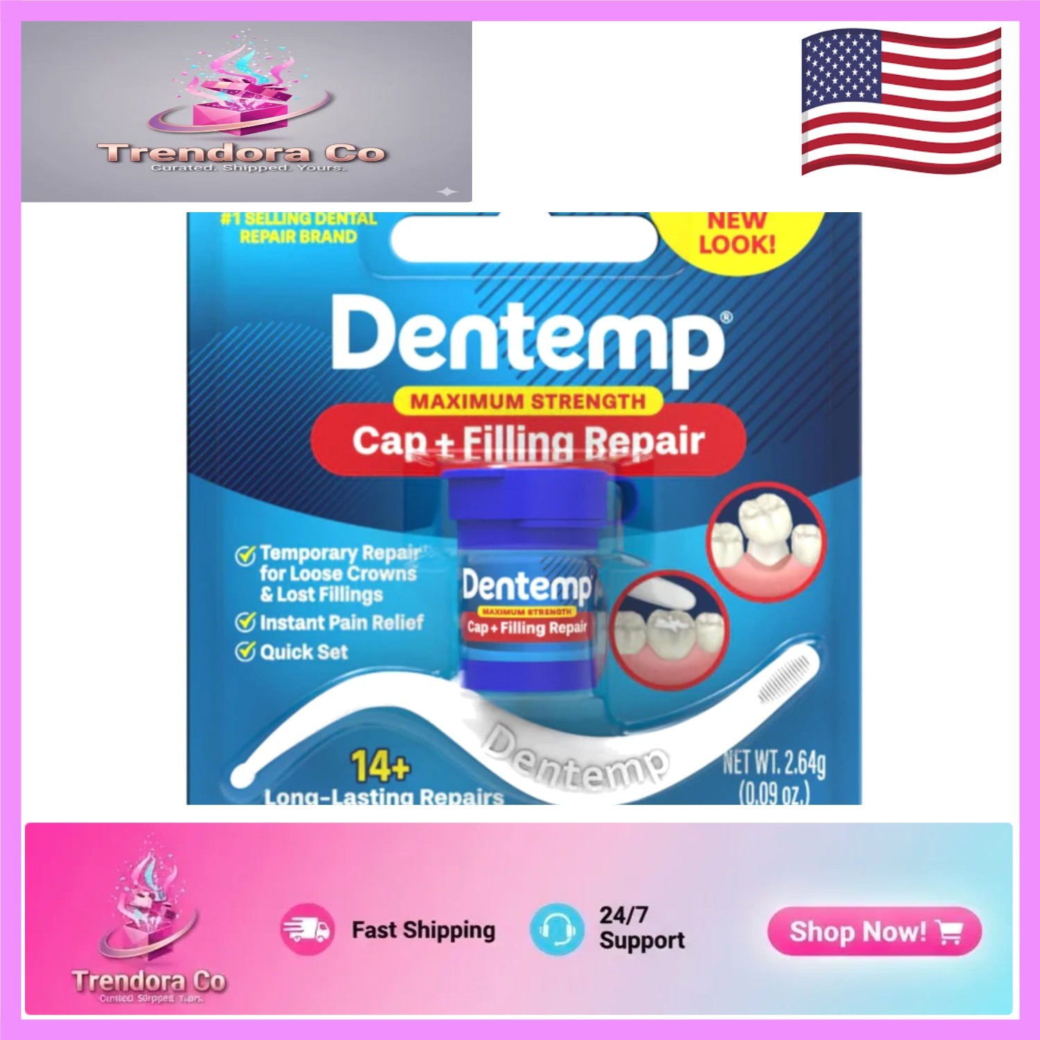 Dentemp Dental Repair Kit – Clinically Proven, 6-Pack for Instant Relief