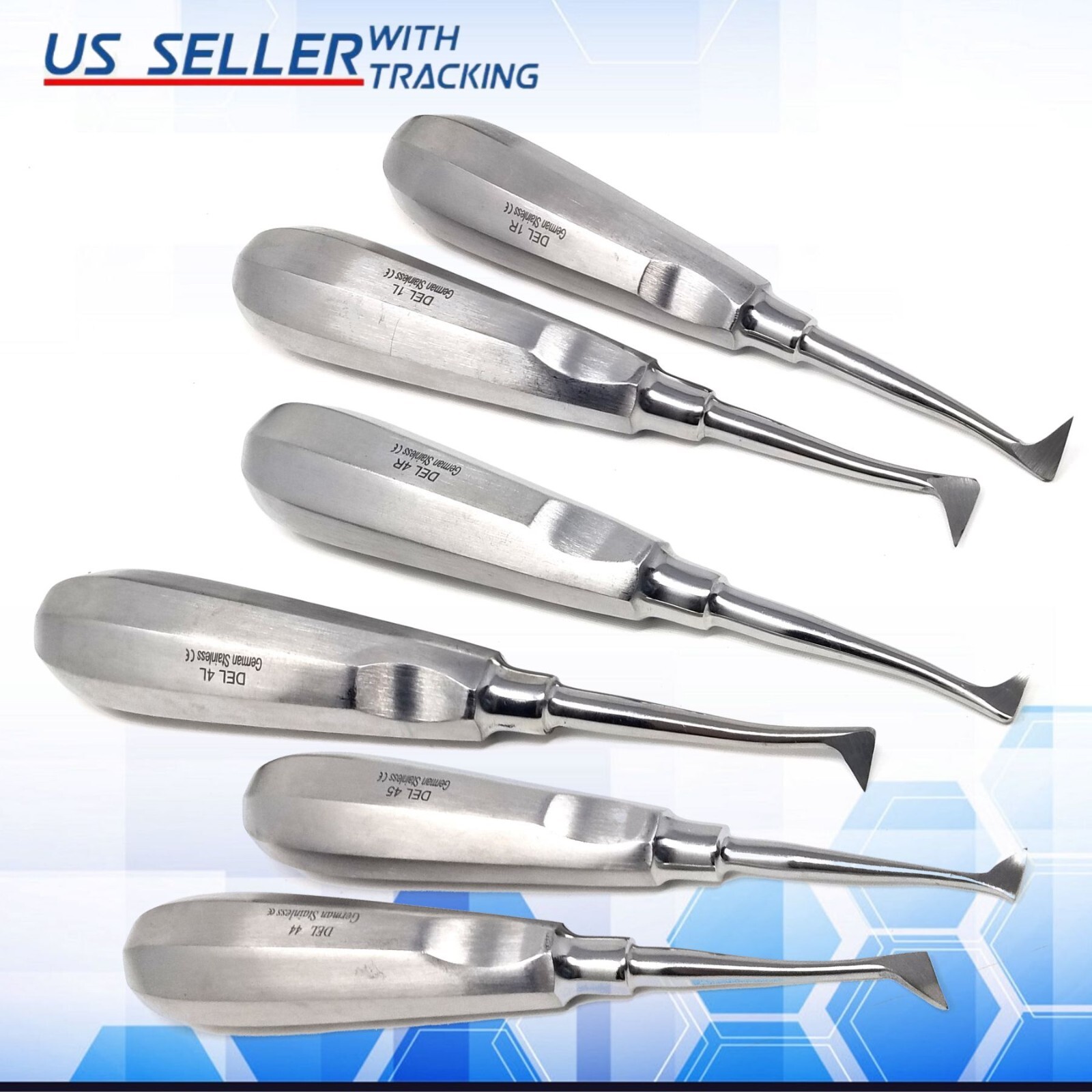 Dental Cryer Elevators Right & Left Oral Surgery Teeth Extraction Surgical Tools
