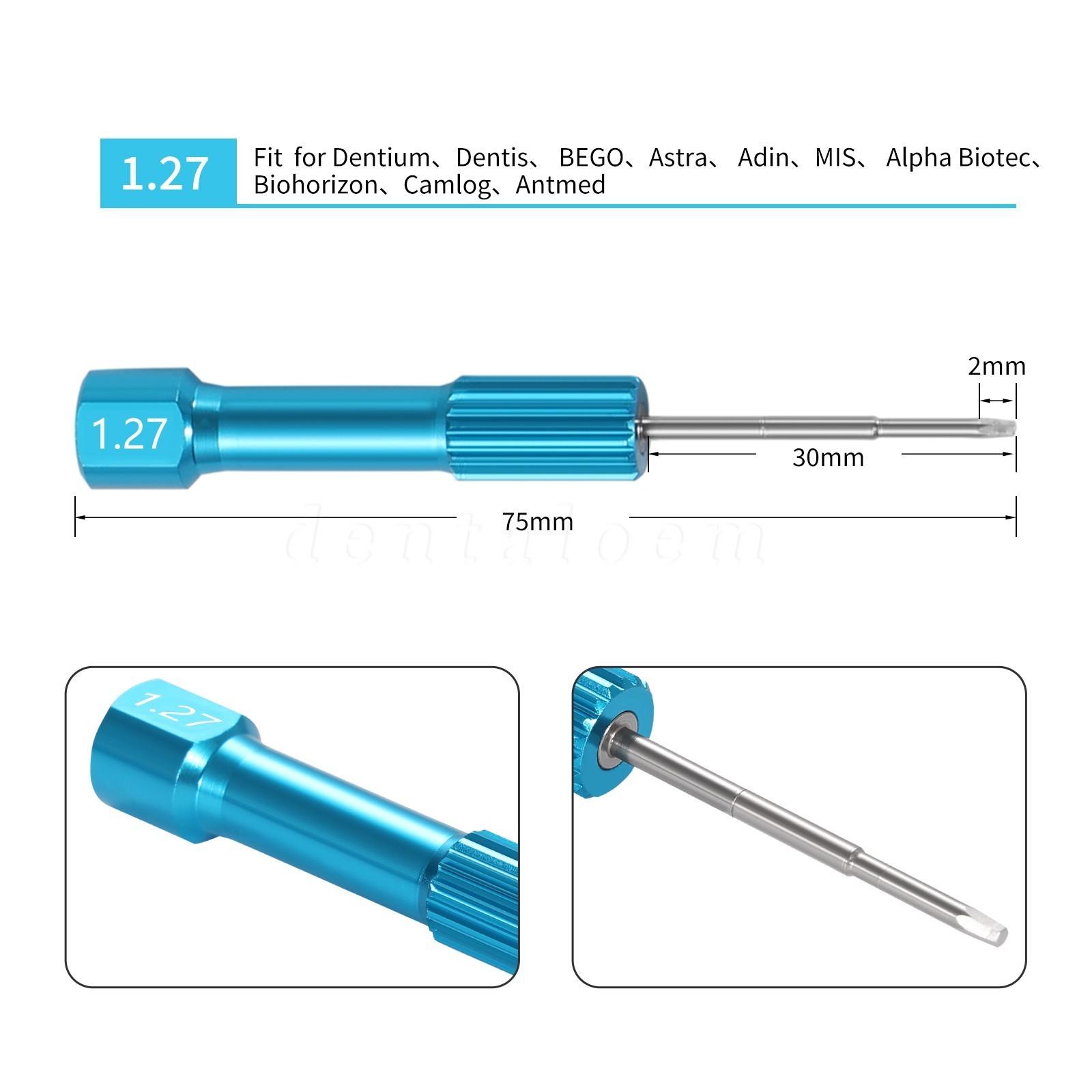 Implant Pro Dental Implant Screwdriver Kit with Set of 9 Drivers and Base Holder