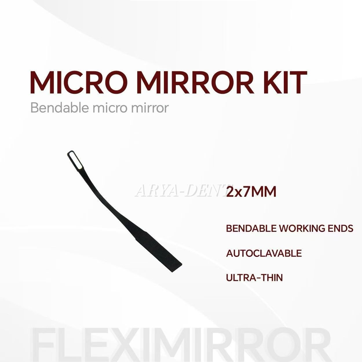 Dental Micro Mouth Mirror Reflector Detachable Handle Flexible Odontoscope Set