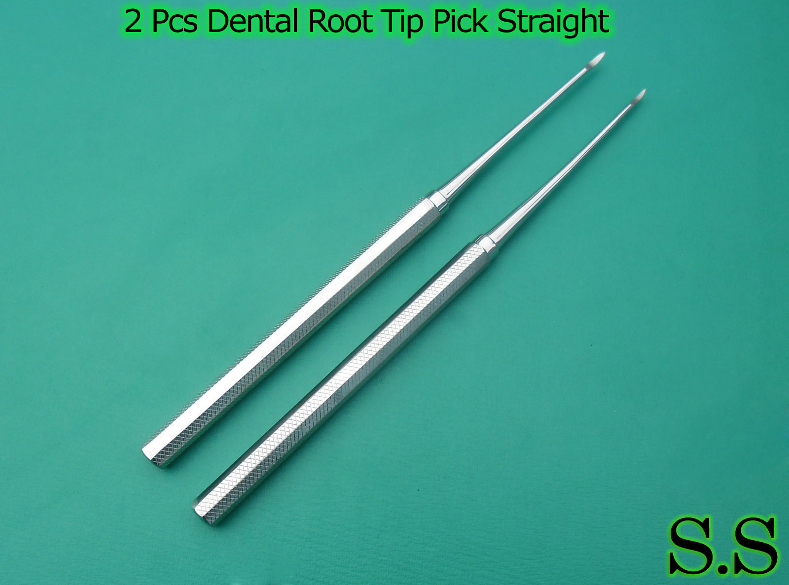 2 Pcs Dental Root Tip Pick Straight Dental Instruments Good Quality