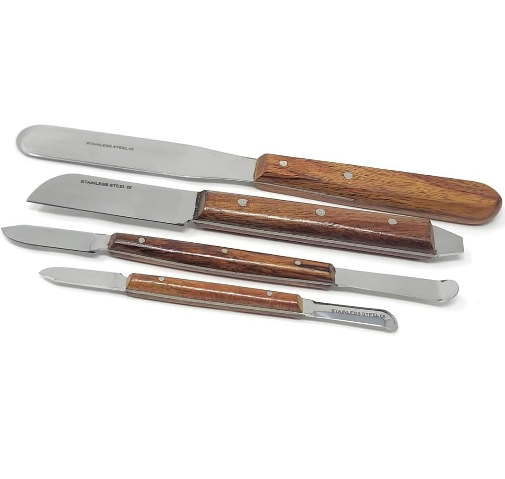 Dental Wax Mixing Fahenstock Knife Plaster Alignment Spatulas Tools New Set of 4