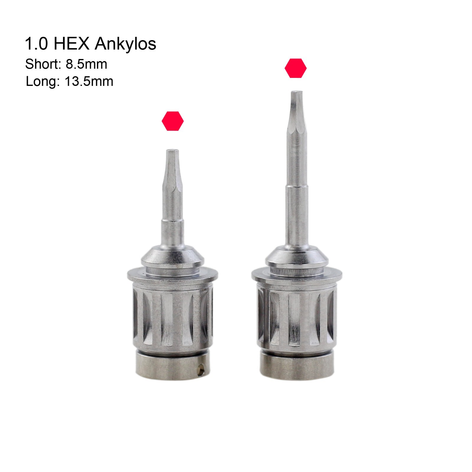 Dental Hand Driver Hex Screwdriver Stainless Steel Long & Short