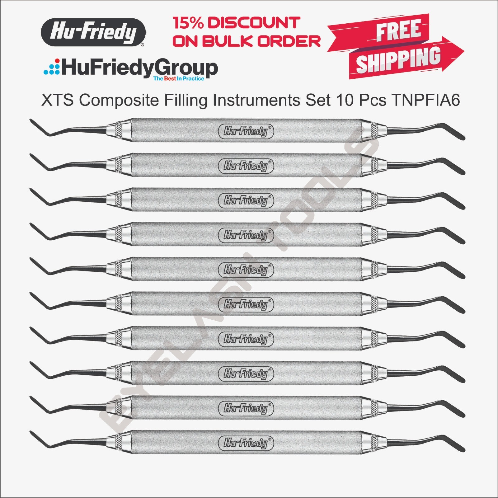 10 Pcs Hu-Friedy A6 XTS Dental Composite Filling Instruments Set TNPFIA6 Kit