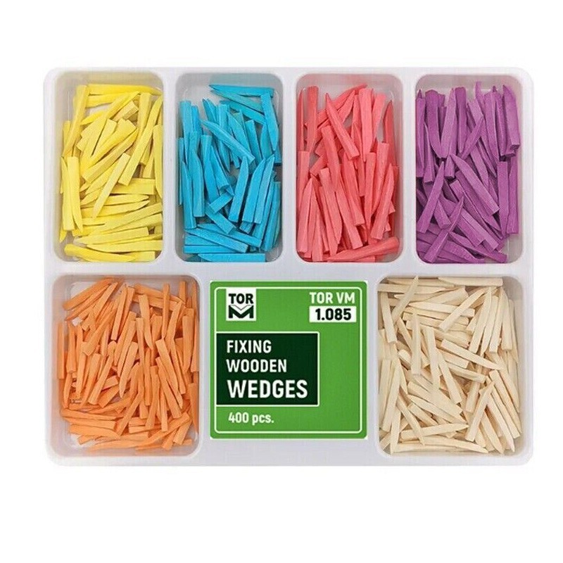 400Pcs Dental Disposable Wooden Wedges Restoration Interdental Contoured Wedge