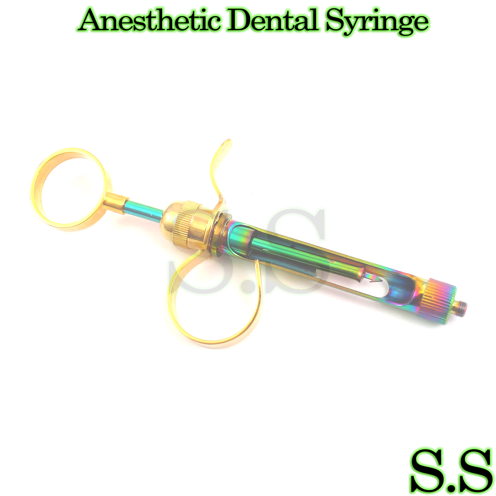 Anesthetic Dental Syringe 1.8 ml 2 Rings Multi & Gold Plated Dental Instruments