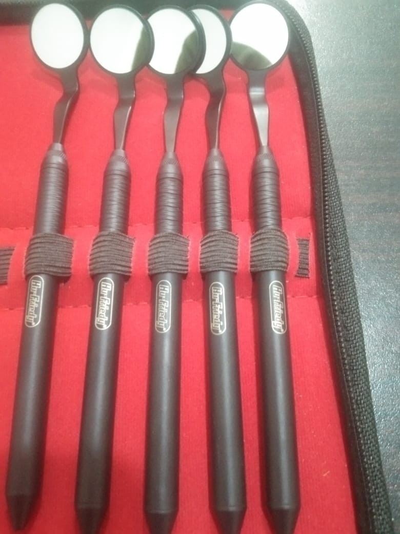 Lot of 5 Pcs Hu-Friedy Blackline Cone Socket Mirror Handle MH6B