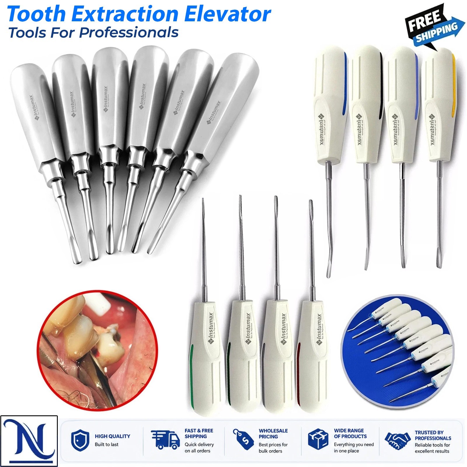 Dental Luxation Luxating Root Elevators Dental Tooth Extraction Surgical Forceps