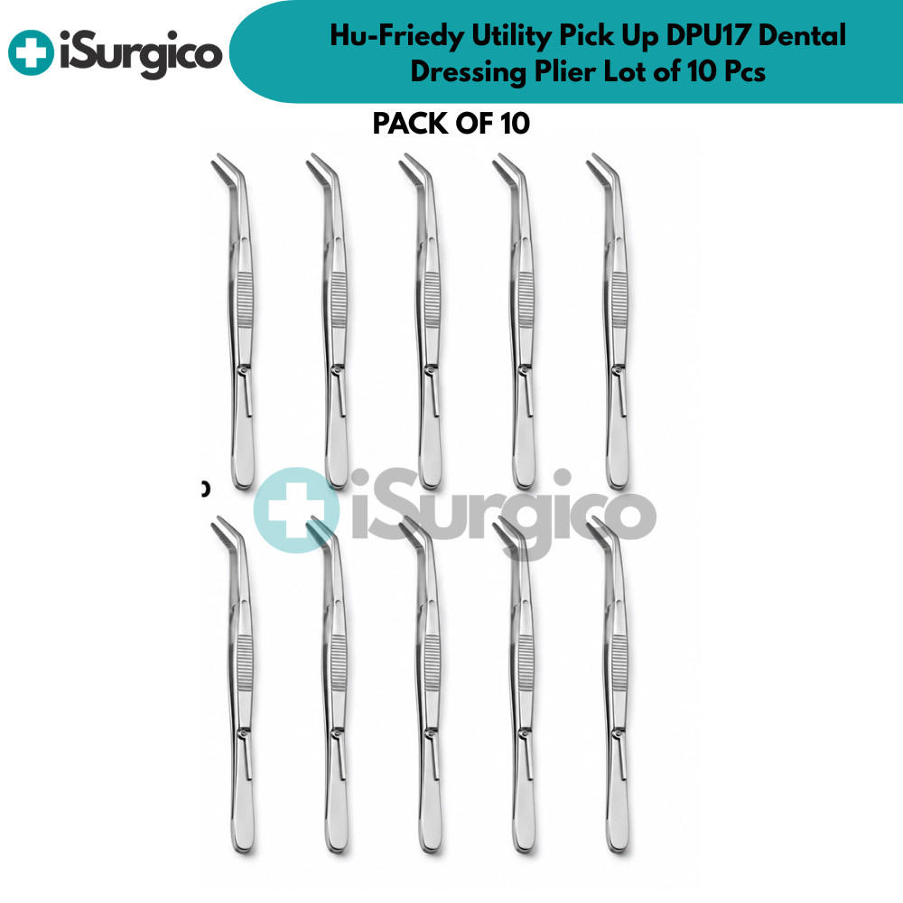 Hu-Friedy Utility Pick Up DPU17 Dental Dressing Plier Lot of 10 Pcs