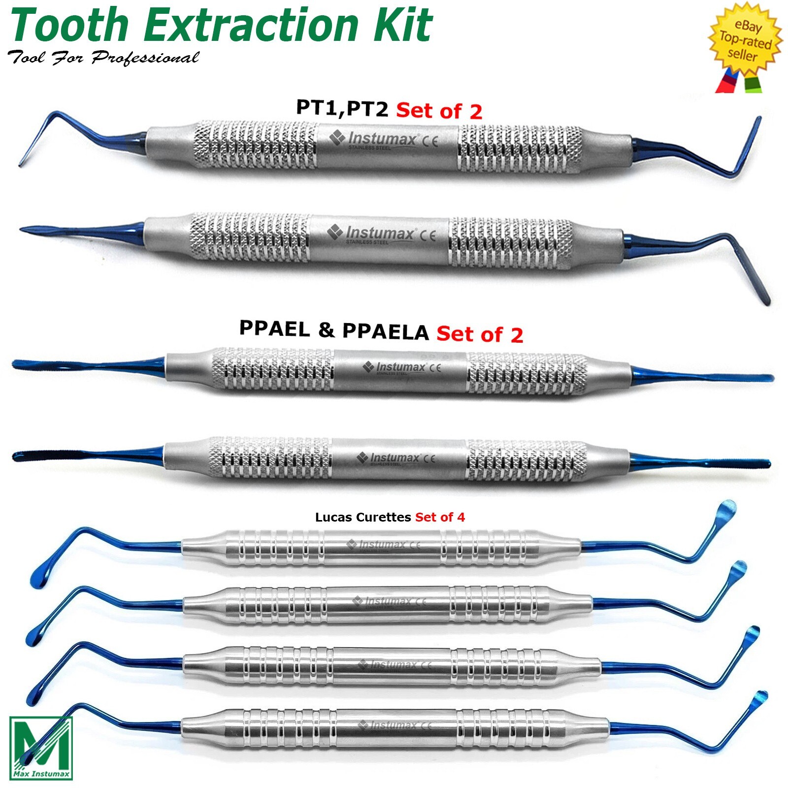Dental PDL Luxating Elevators Periotome Luxation Tooth Extracting Extraction Kit