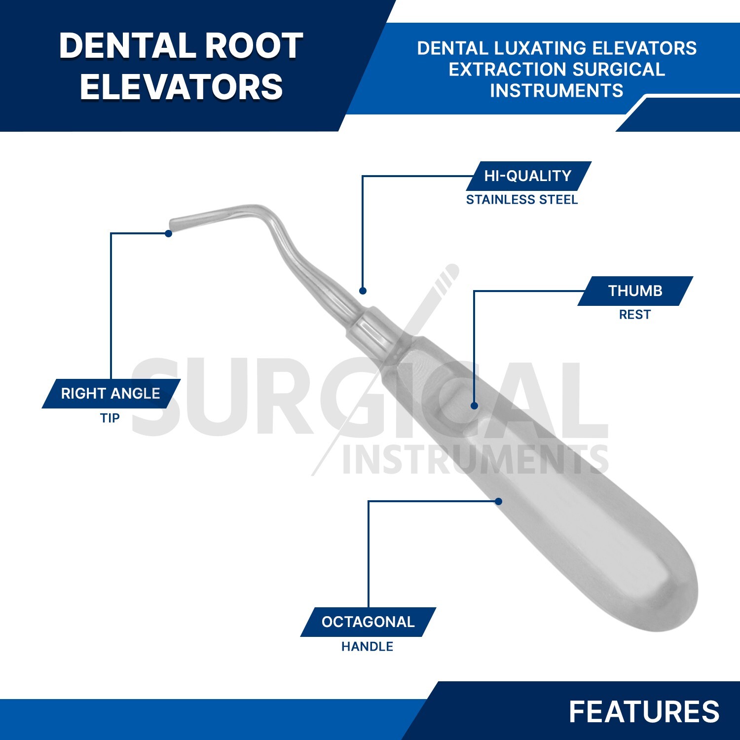 9 Pcs Basic Dental Surgery Extracting Forceps Elevators Set Kit German Grade