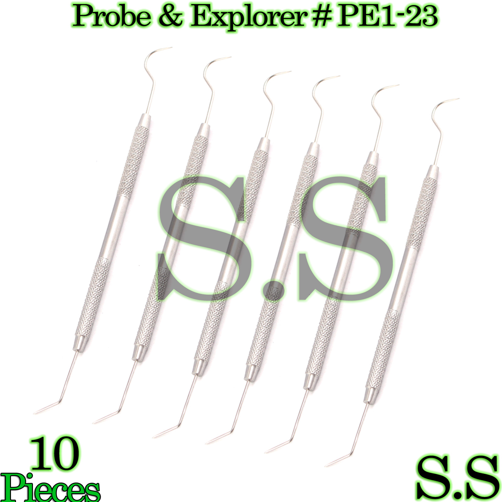 10 Probe & Explorer # PE1-23 Dental Surgical Instruments