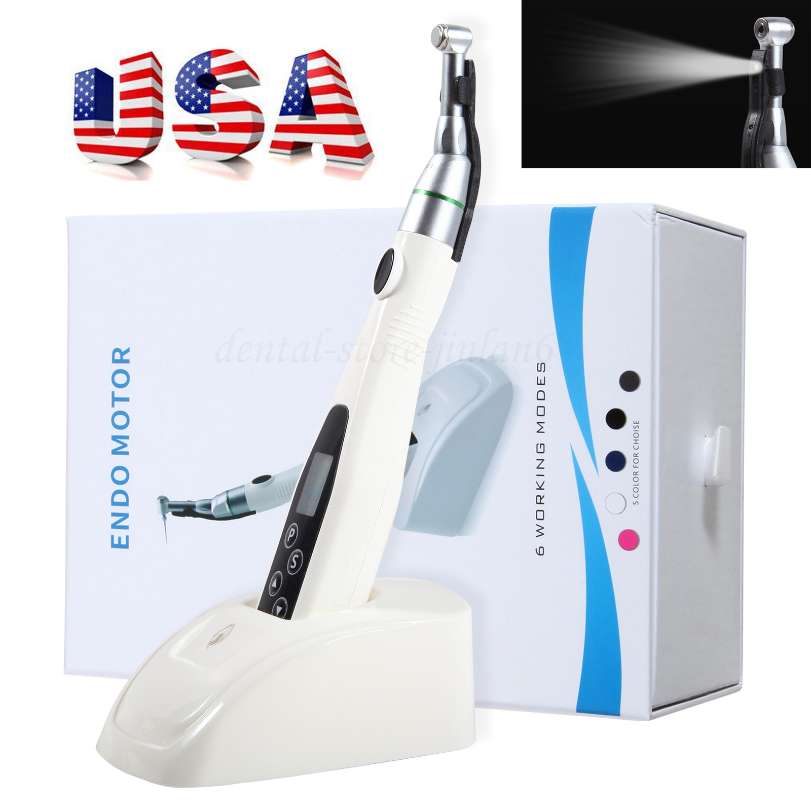 USA Dental Wireless LED Endo Motor 16:1 Contra Angle/Endodontic NiTi Rotary File