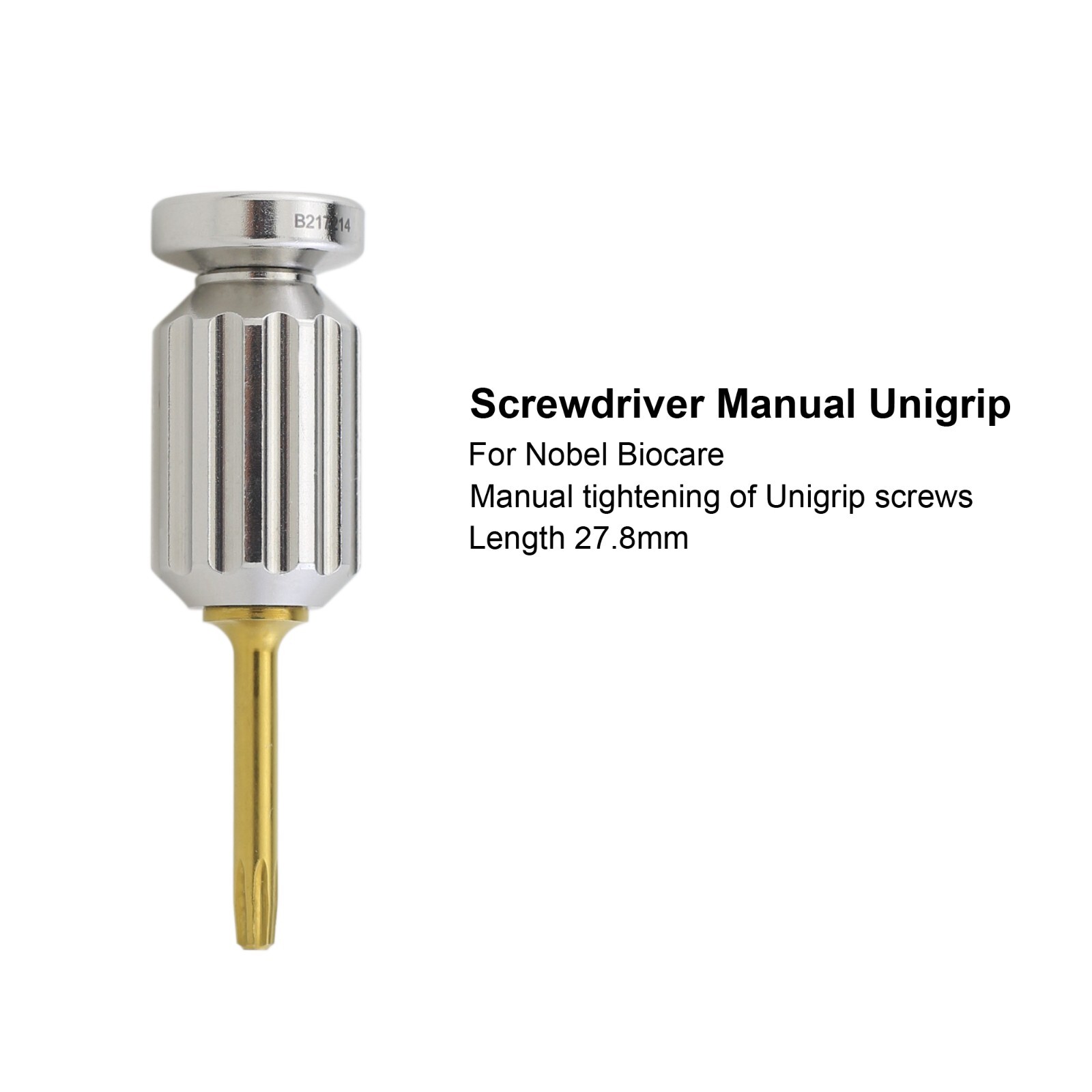 Dental Implant Manual Screwdriver Unigrip Driver Nobel Biocare 27.8mm