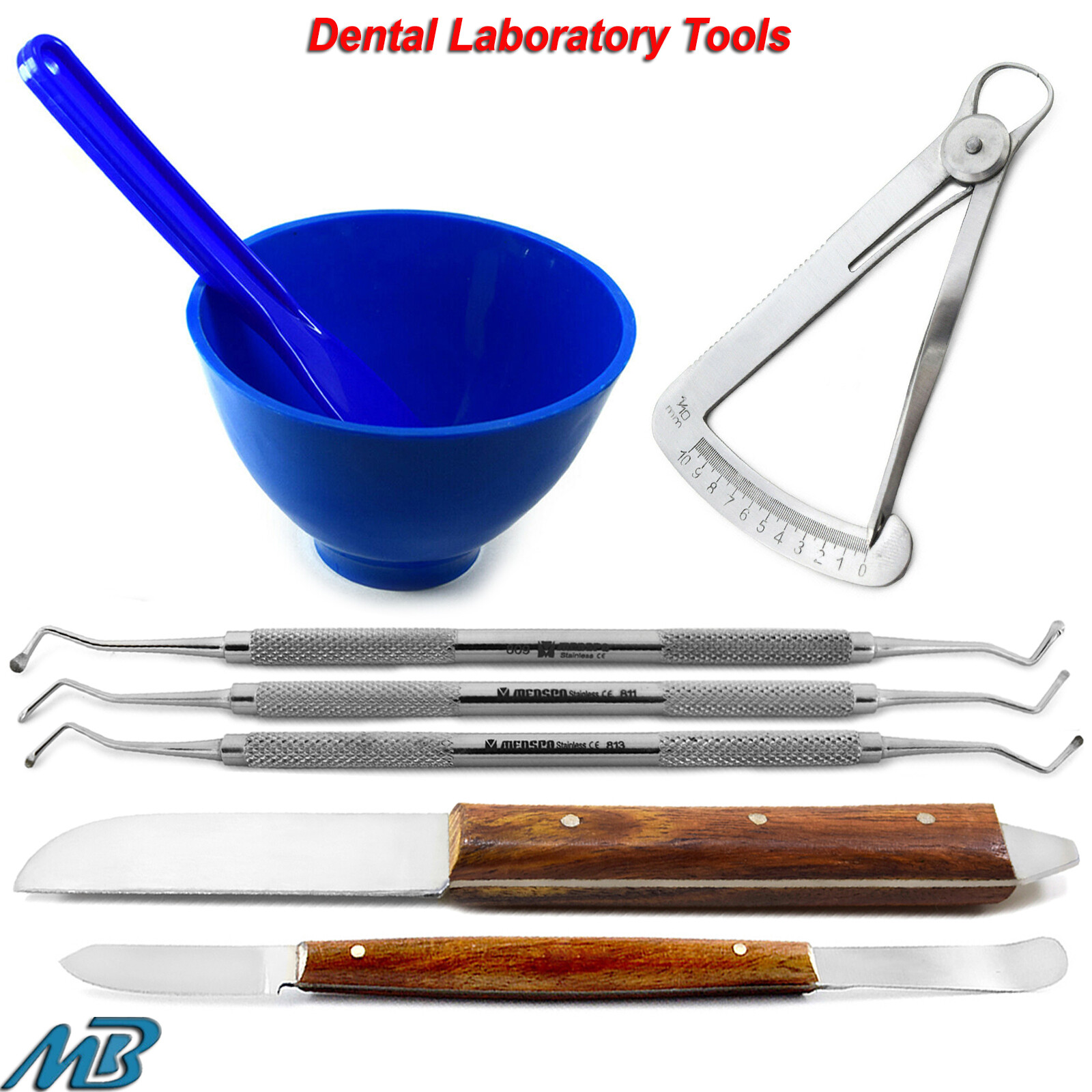 Dental Laboratory Spatulas Alginate Mixing Wax Bowl Waxing Spoon and Spatula Lab