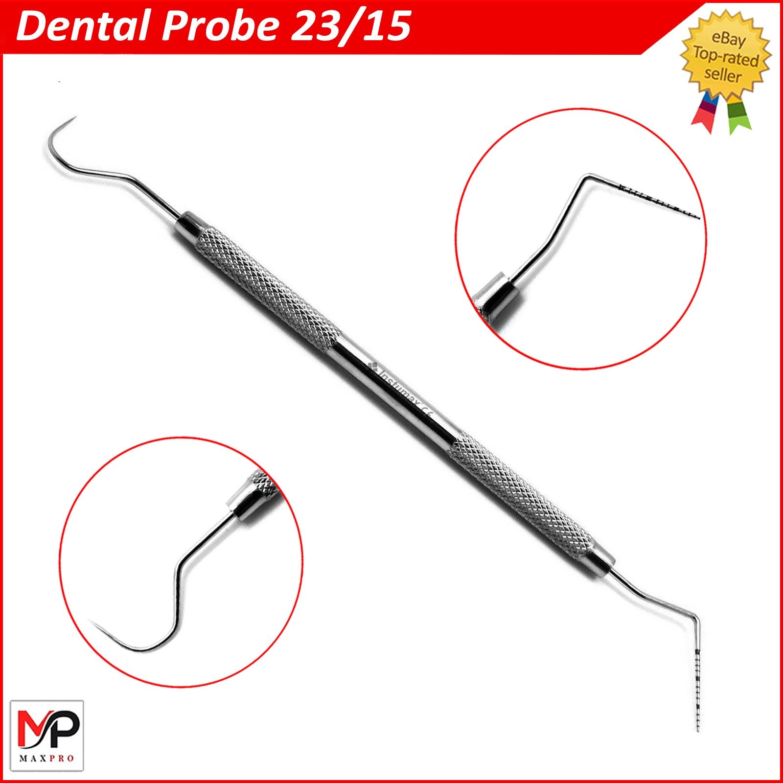 Dental Perio Explorer 23 Probe UNC 15 Color Marking Diagnostic Double Ended Tool