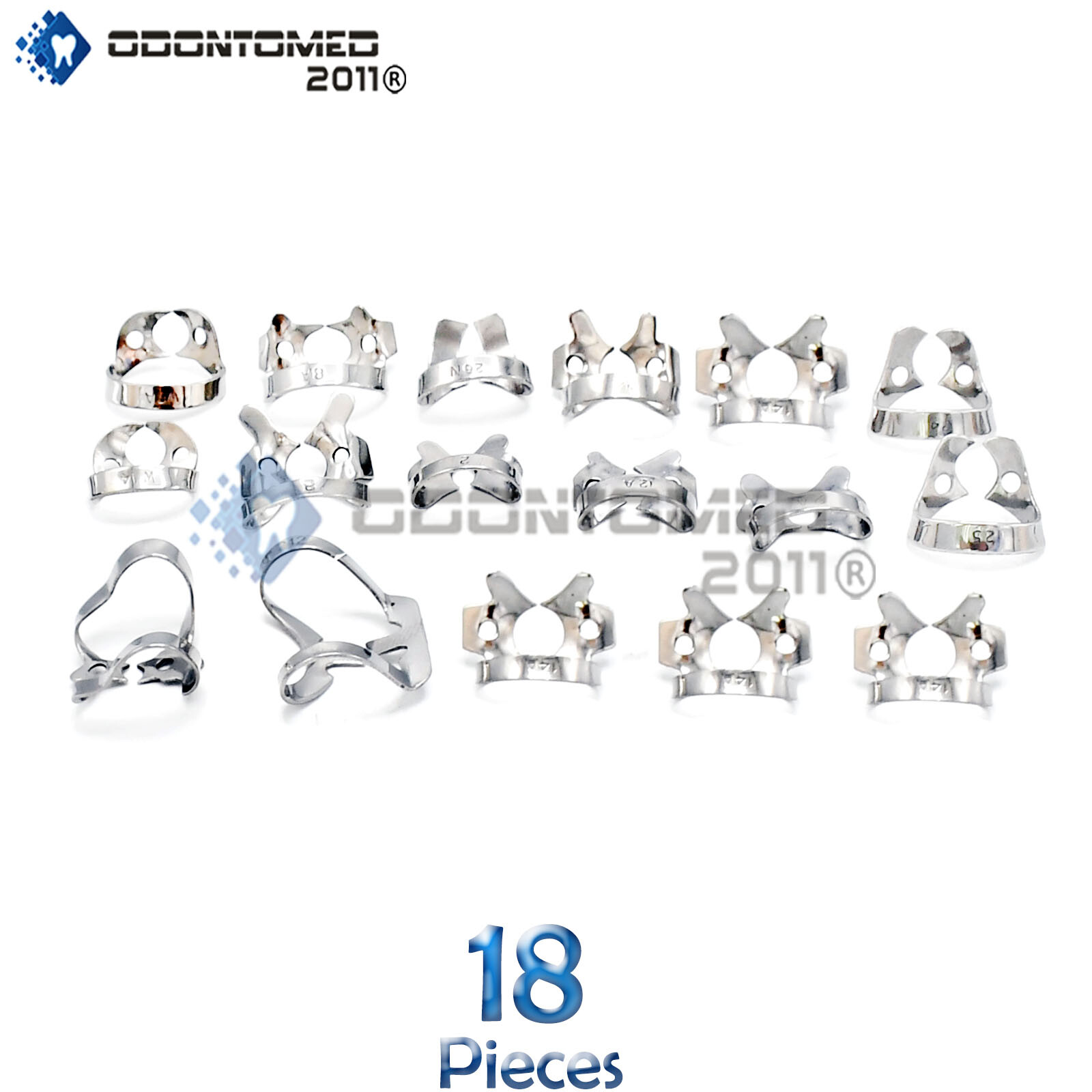 Dental Rubber Dam Clamp Set of 18 different Sizes Instrument