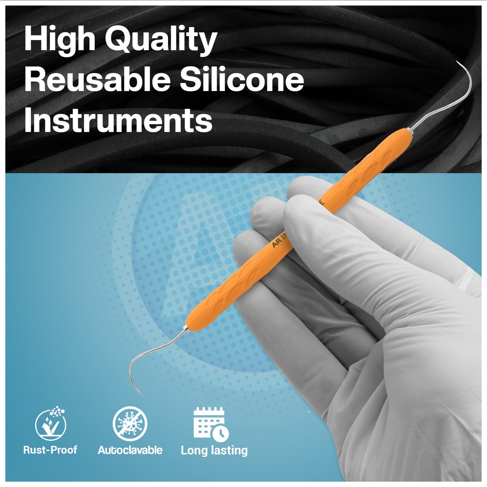 AR Silicone Coated Furcation Probe Color Coated Dental Periodontal Perio Probe