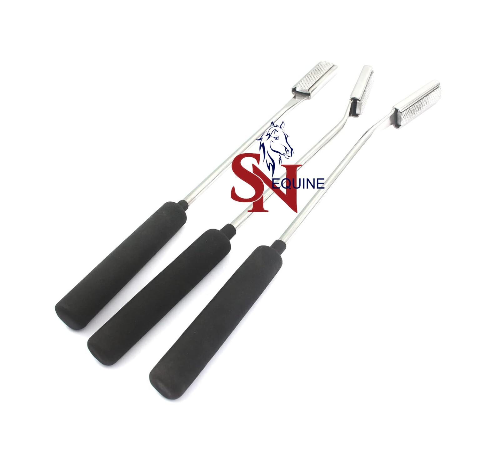 Equine Dental Float RASP Set of 3 Down,UP,Straight Veterinary Instruments