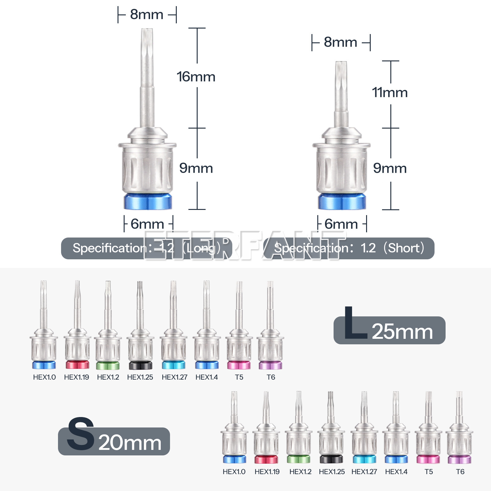 Dental Implant Abutment Hand Driver Hex Screwdriver Nobel/Straumann/Adin/Osstem
