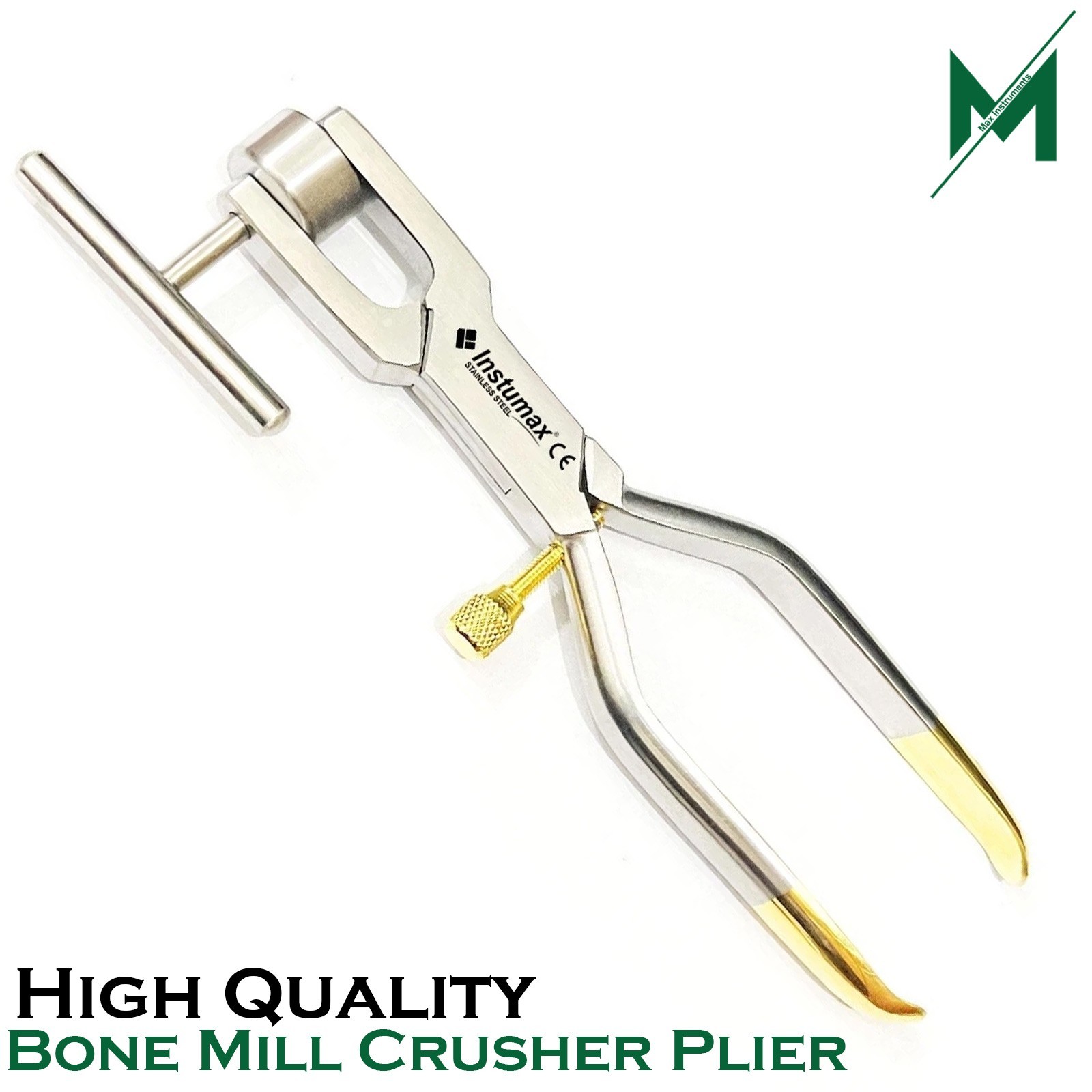 Dental Bone Mill Crusher Morselizer Plier Titanium Head Plate Implant Bone Graft