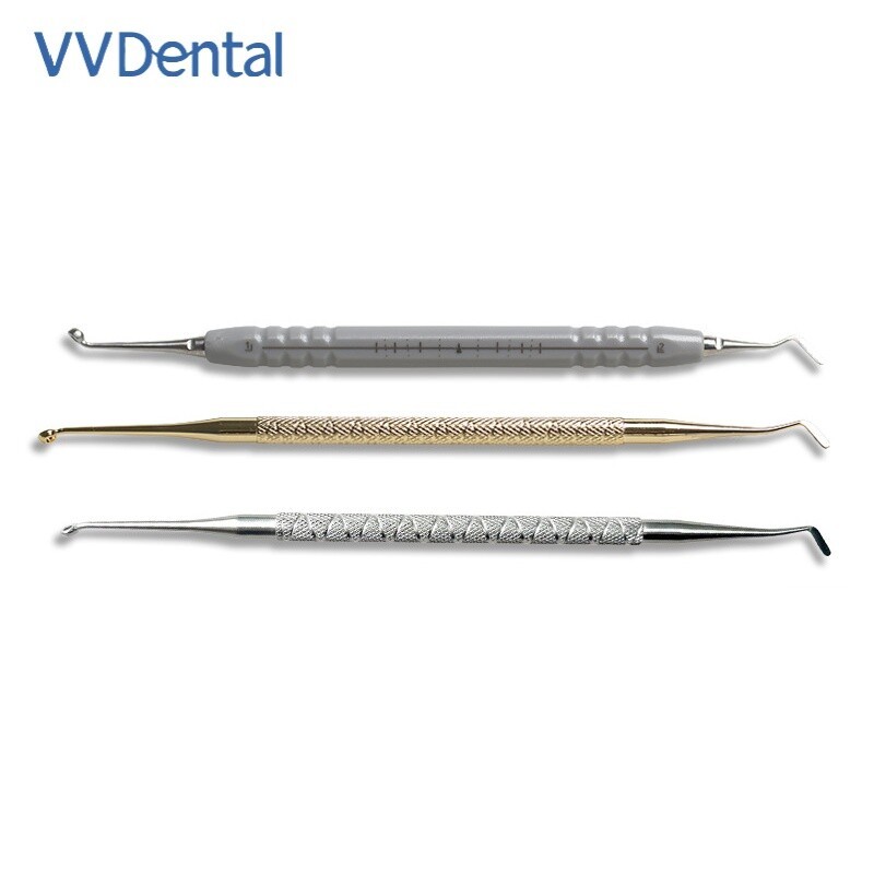 Dental Composite Resin Spatula Kit Fast Tool Foam Pad Veneer Optra Sculpt Handle