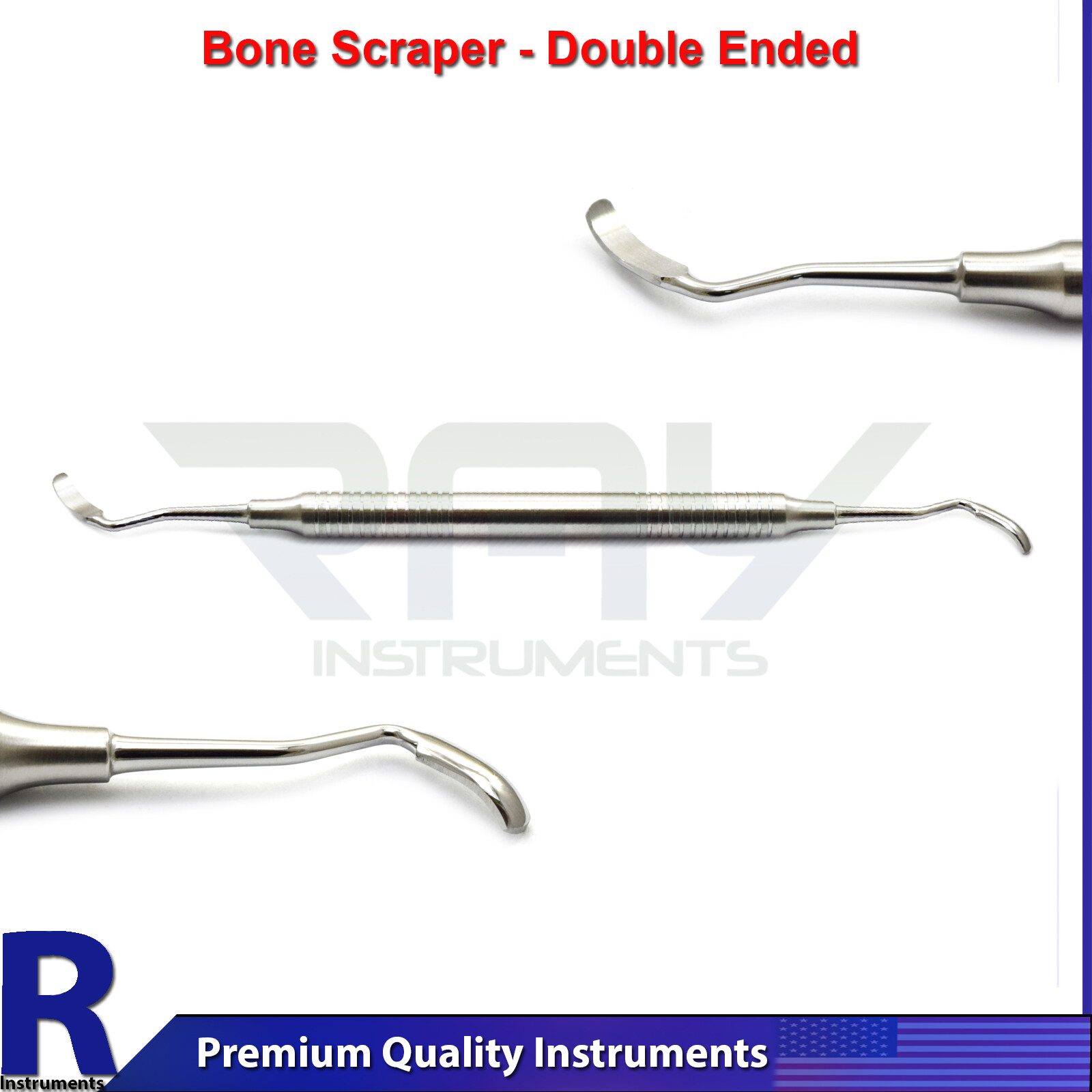 Dental Bone Scraper Curved Blade Implant Grafting Scaler Packer Surgical Lab NEW