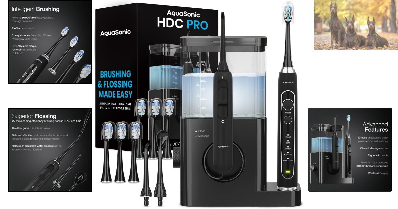 Ultimate Home Dental Center PRO – Electric Toothbrush & Water Flosser Elite Set