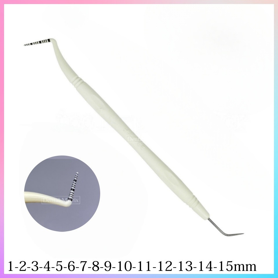 Dental Periodontal Probe Depth Measure Implant Probes Scaler Flexible Explorer