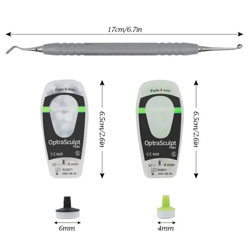 Dental Composite Resin Spatula Kit Fast Tool Foam Pad Veneer Optra Sculpt Handle