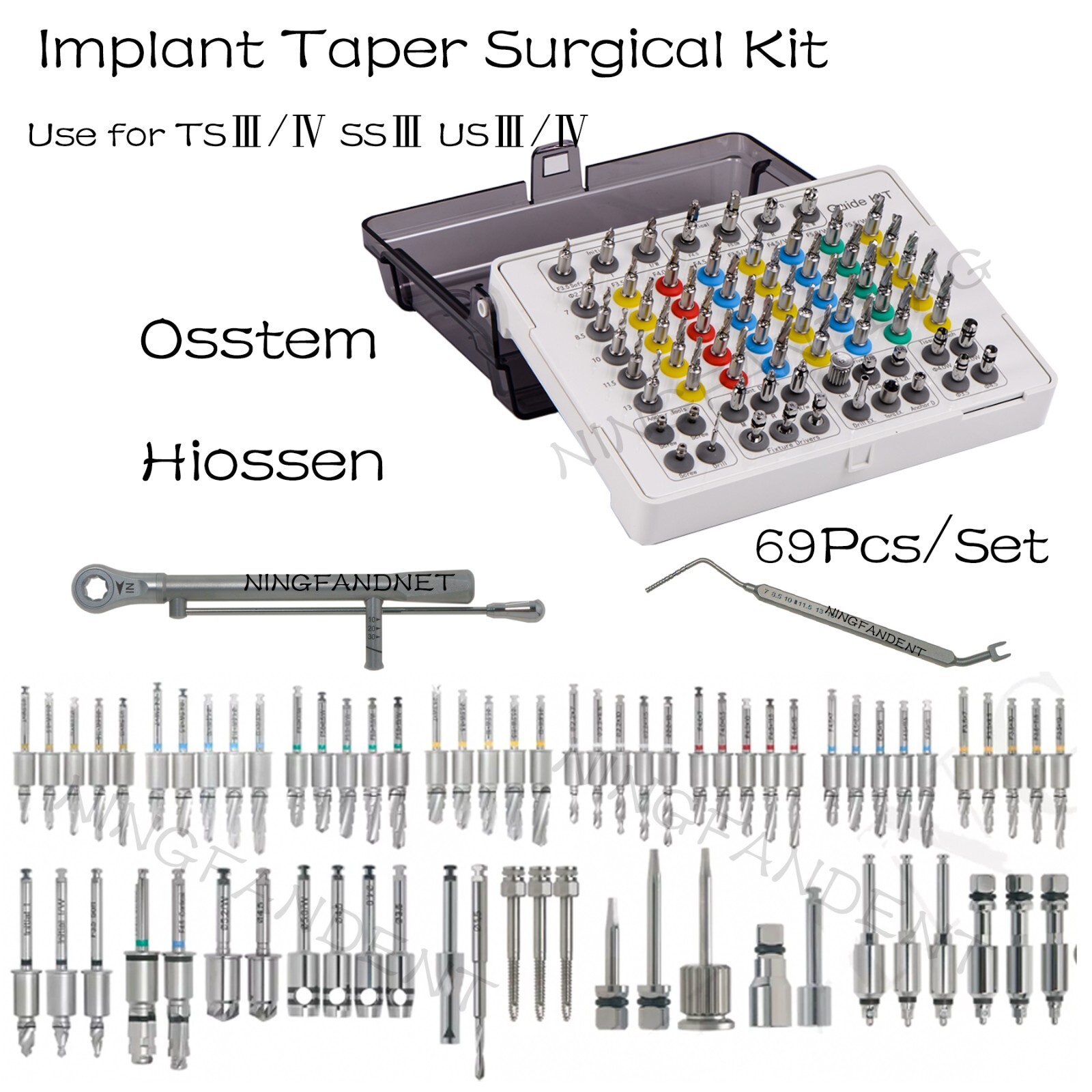Implant Taper Surgical Kit Dental Torque Wrench Fit Osstem Hiossen