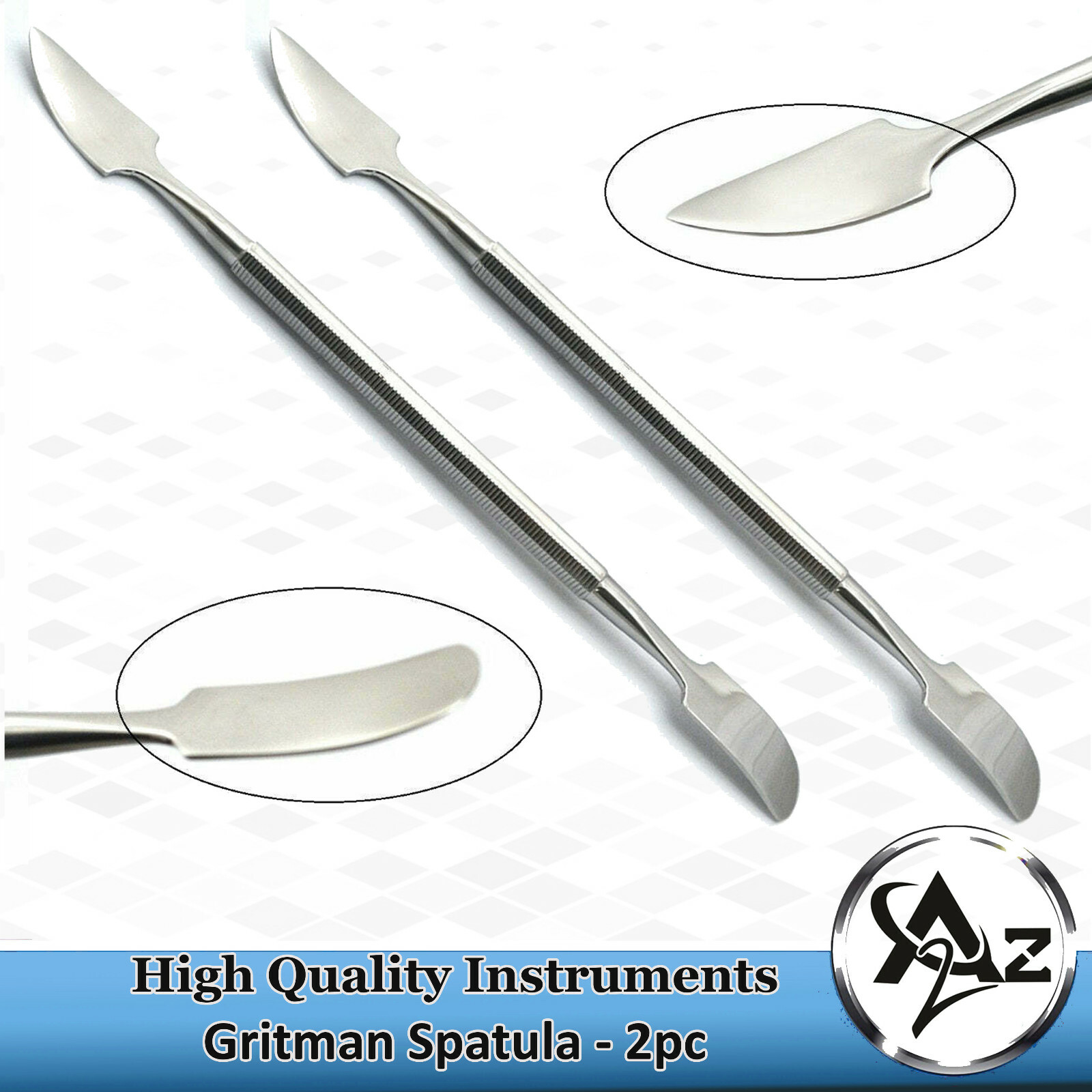 2Pcs Gritman Dental Wax Spatula Mixing Spreading Scooping Modelling Carving Tool