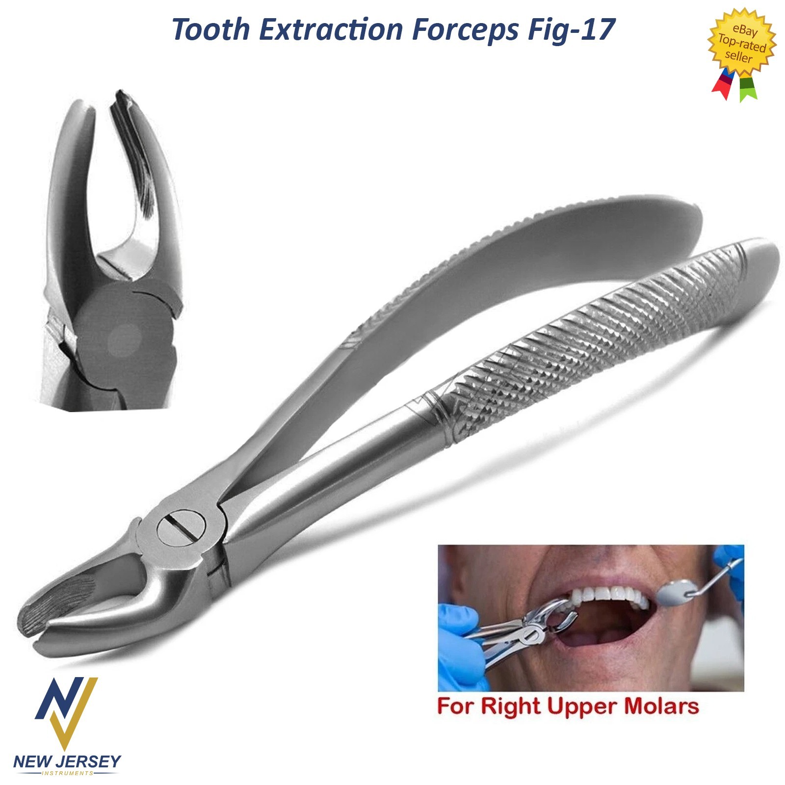 Tooth Extracting Extraction Forceps Fig 17 Right Upper Molar Dental Instruments