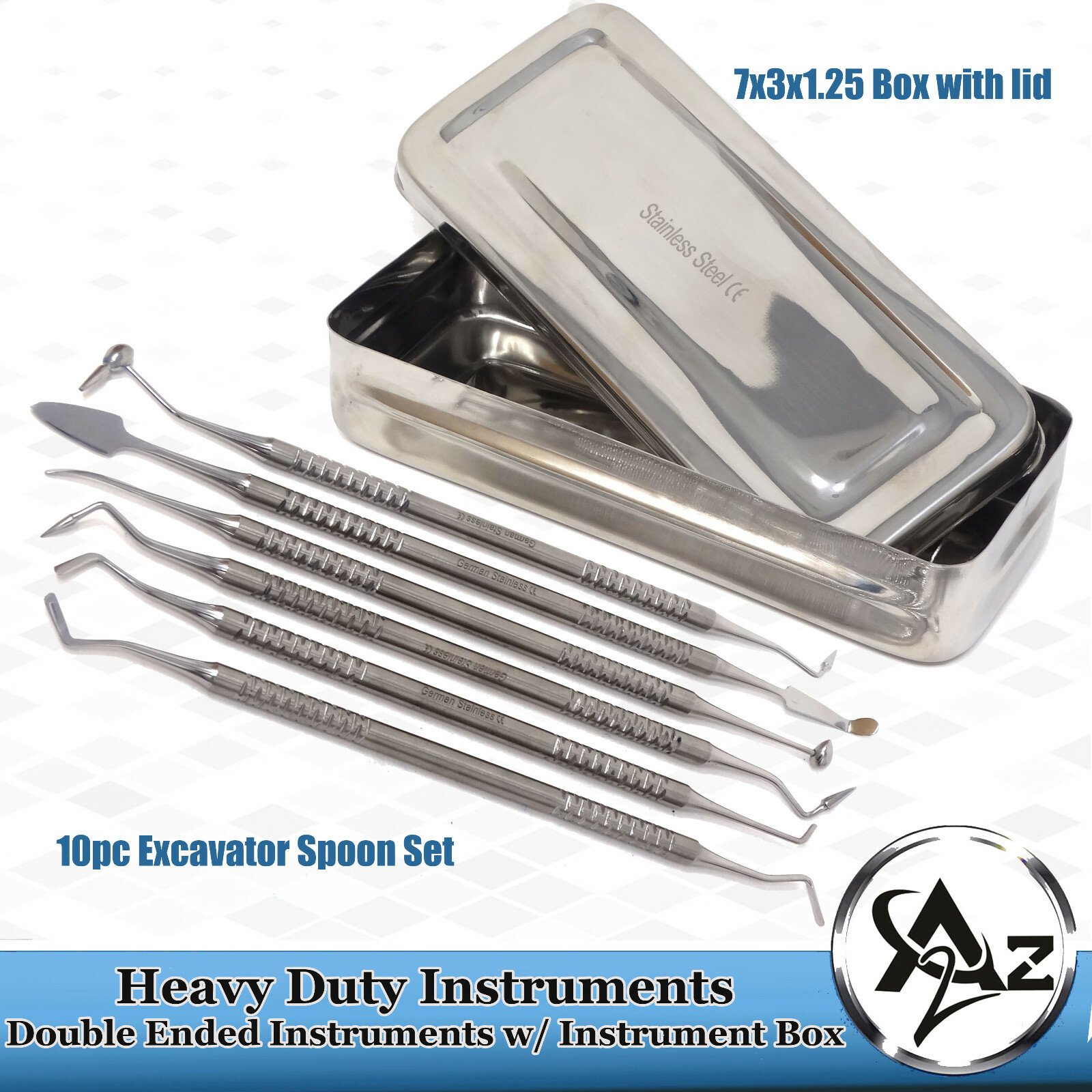 6x Dental Composite Filling Spatula Resin Filling Repair Tools + Instrument Box