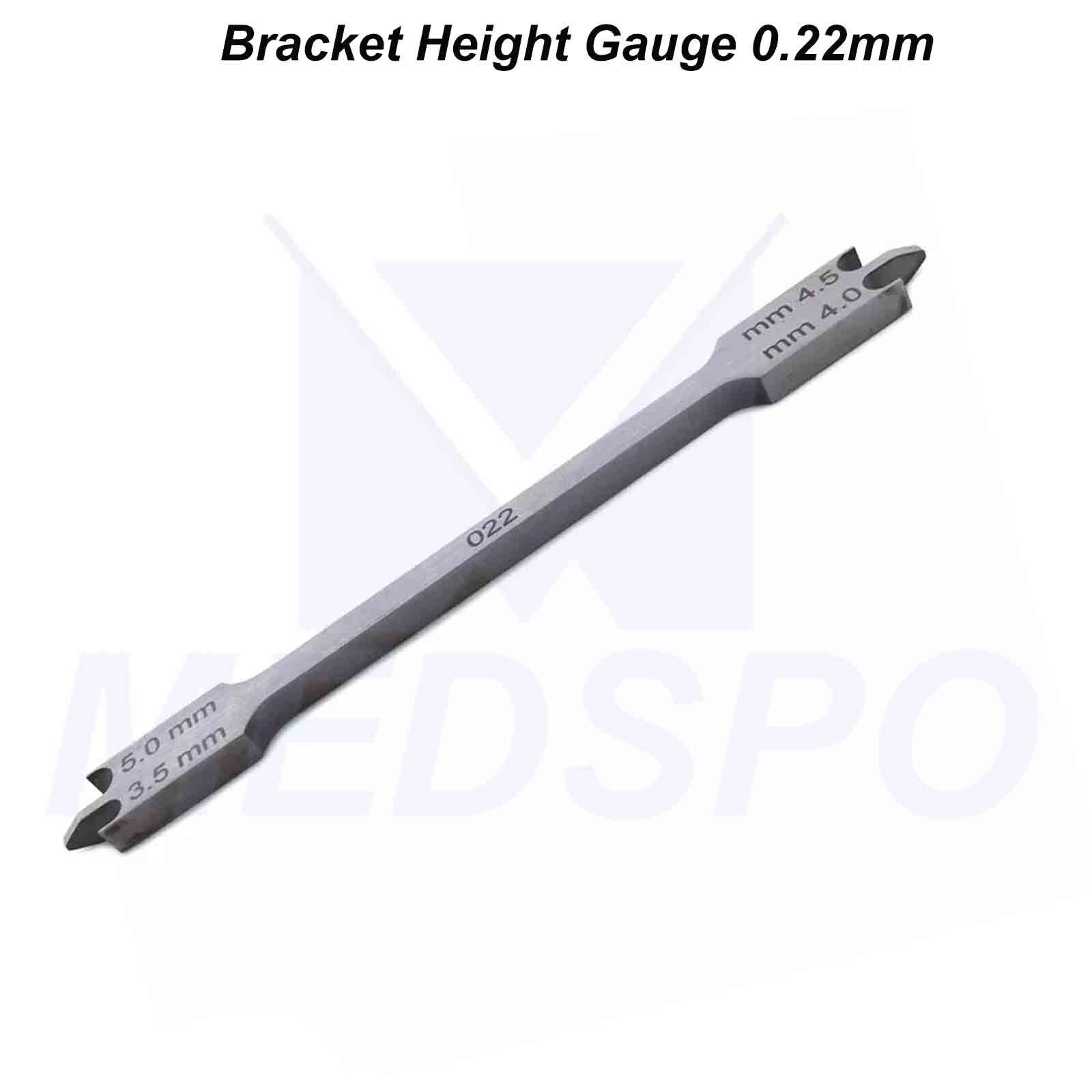 Orthodontic Bracket Positioning Height Gauge .22mm Teeth Measuring Instruments