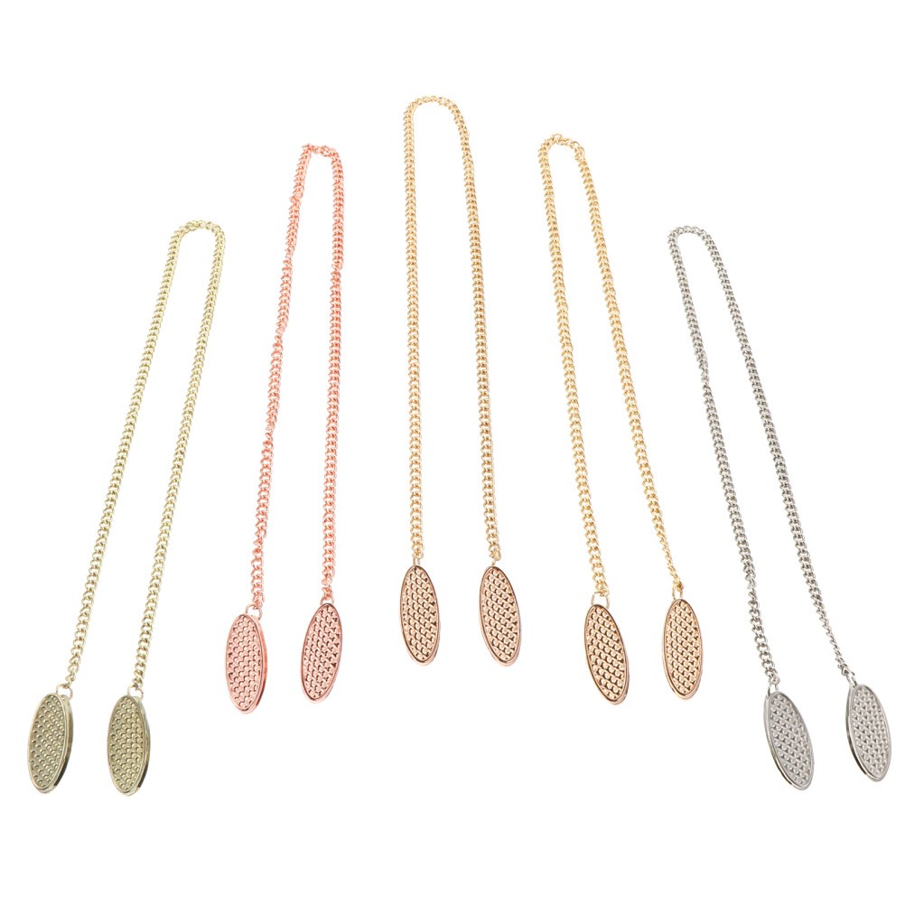 5 Pcs Metal Napkin Clips Chain Holder Towel Bib Clip for Dining Adults