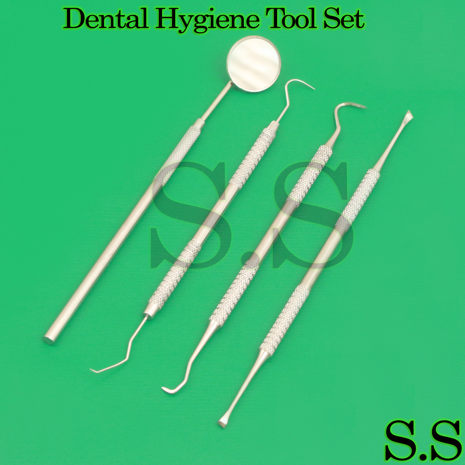Dental Hygiene Tool Set – Stainless Steel Dental Tooth Pick, Mouth Mirror and