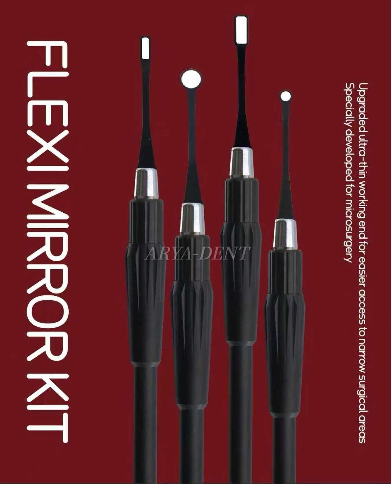 Dental Micro Mouth Mirror Reflector Detachable Handle Flexible Odontoscope Set