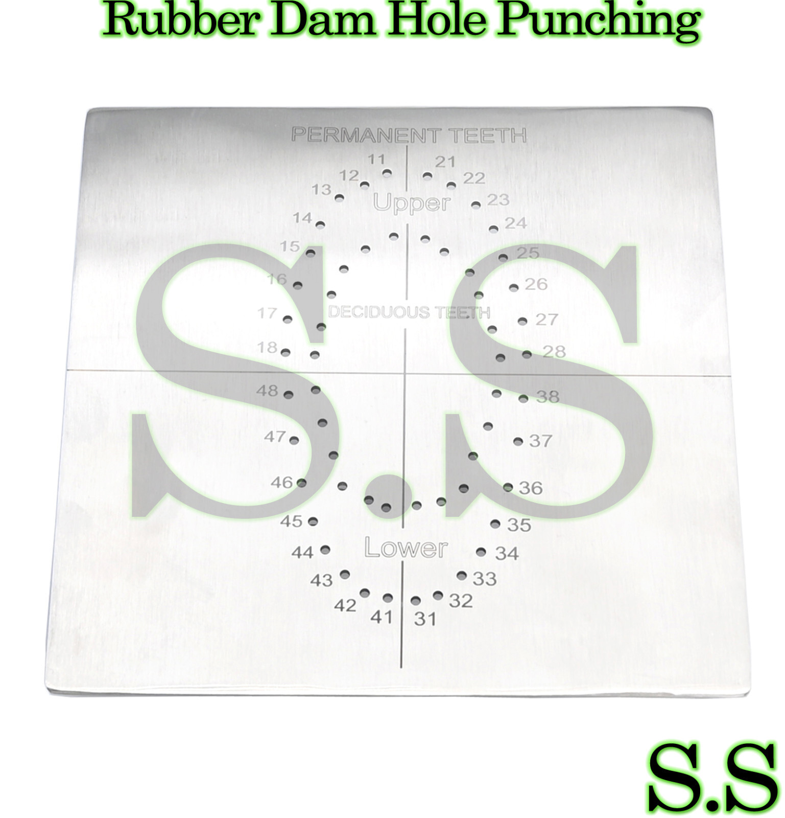 Rubber Dam Template for Hole Punching Dental Dams Punch Endodontics DN-2371