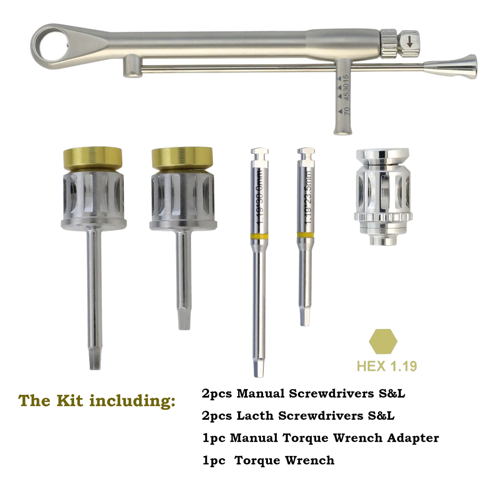 Dental Implant Screwdriver Anthogyr Drivers Manual Torque Wrench Ratchet Adapter