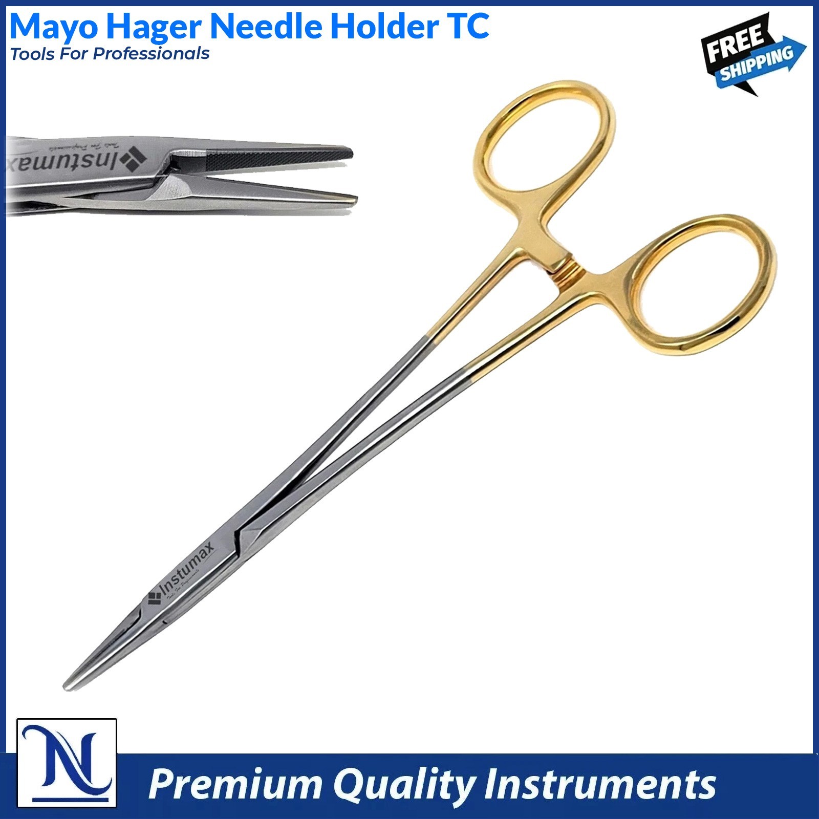 Dental & Surgical Needle Holder – Mayo Hegar TC Tungsten Carbide Insert