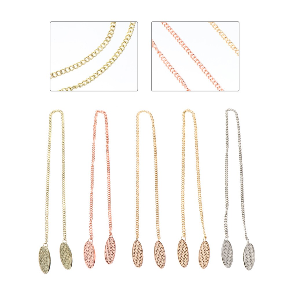 5 Pcs Metal Napkin Clips Bib Chain Holder Towel Clips for Adult Use
