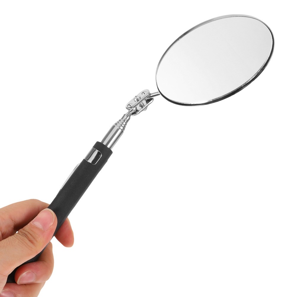 2Pcs Extendable Handheld Car Inspection Mirror Durable Stainless Steel Design