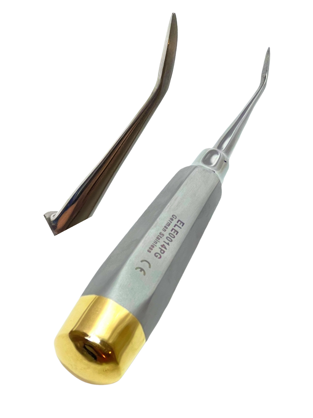 2PCS GERMAN DENTAL ELEVATOR CRANE PICK WITH GOLD HANDLE SURGICAL INSTRUMENTS