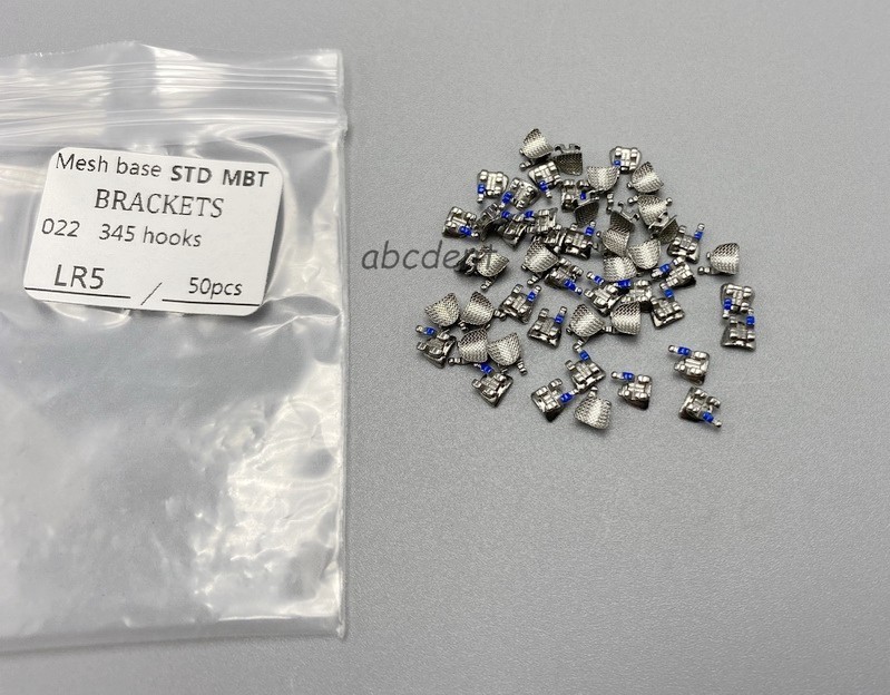 50pcs Dental Orthodontic Brackets metal Braces MBT Slot 022 345 hooks Bulk